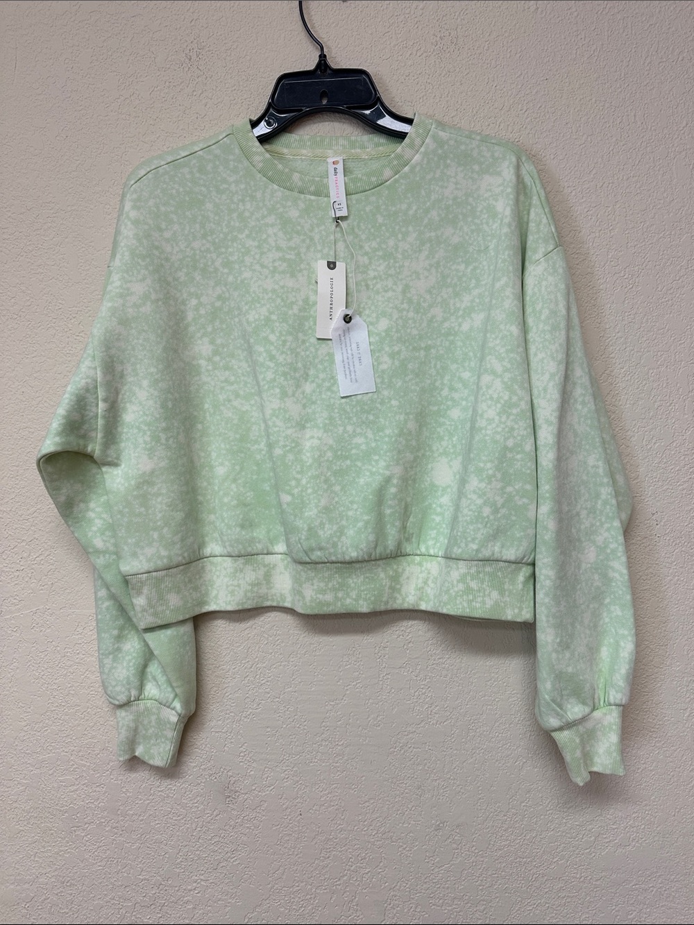 Anthropologie Daily Practice NWT Tie-Dye Sweatshirt - Light Green size XS